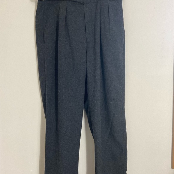 Banana Republic Poly Blend Pleaded Self Belted Dark Grey Pants Women's Size 3X - Picture 4 of 8